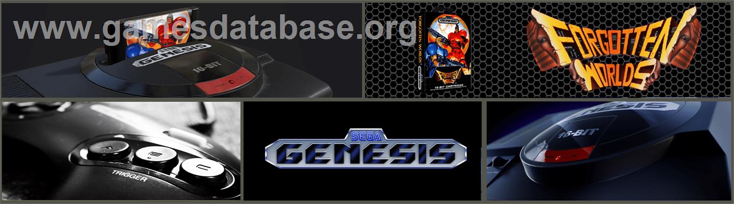 Forgotten Worlds - Sega Genesis - Artwork - Marquee