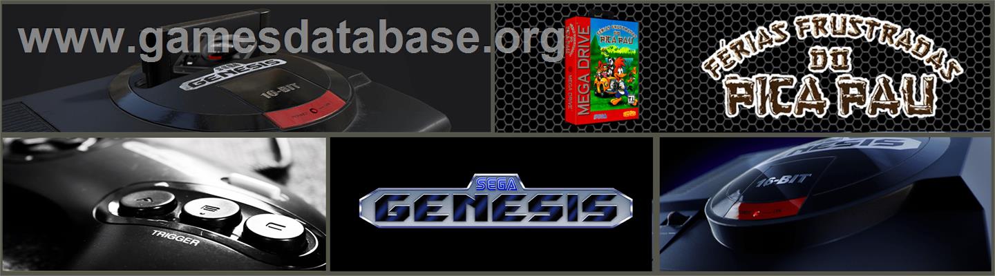 Férias Frustradas do Pica-Pau - Sega Genesis - Artwork - Marquee