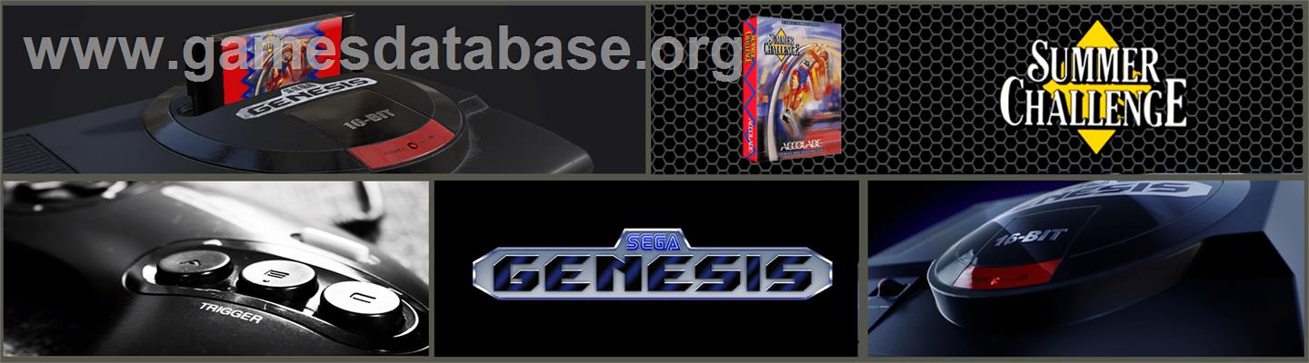 Games: Summer Challenge, The - Sega Genesis - Artwork - Marquee