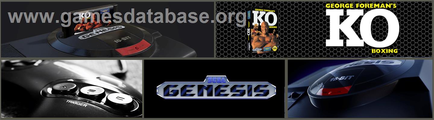 George Foreman's KO Boxing - Sega Genesis - Artwork - Marquee
