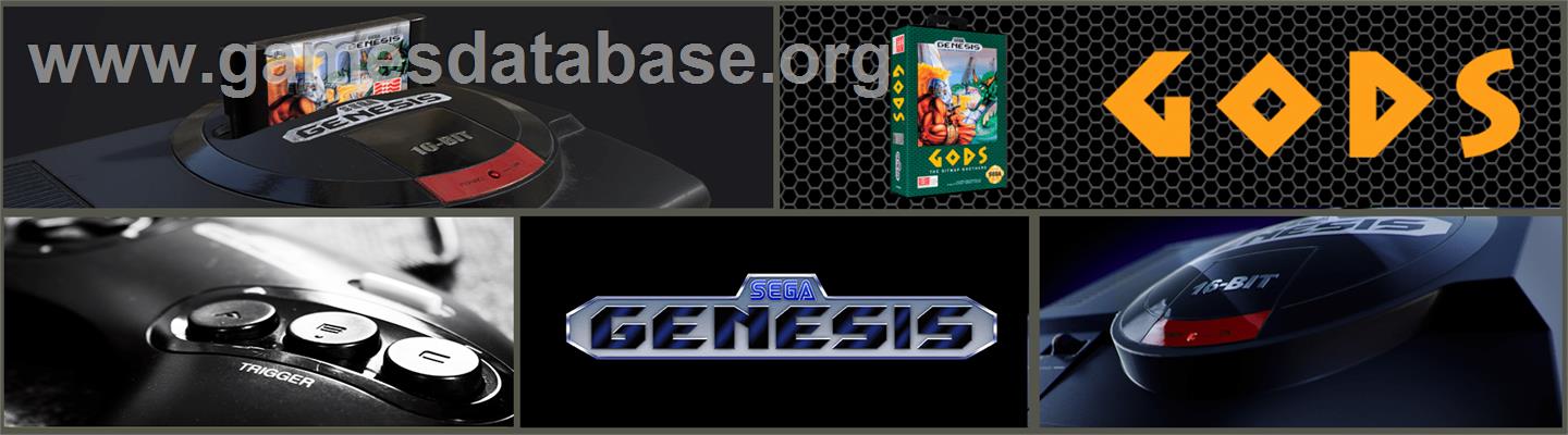 Gods - Sega Genesis - Artwork - Marquee