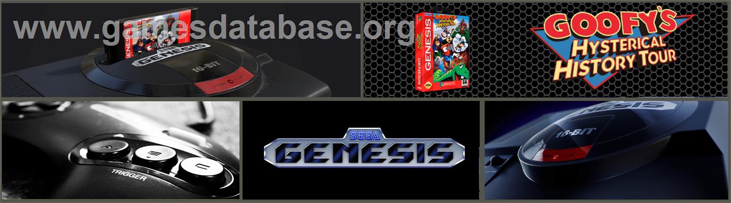 Goofy's Hysterical History Tour - Sega Genesis - Artwork - Marquee