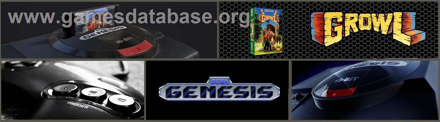 Growl - Sega Genesis - Artwork - Marquee