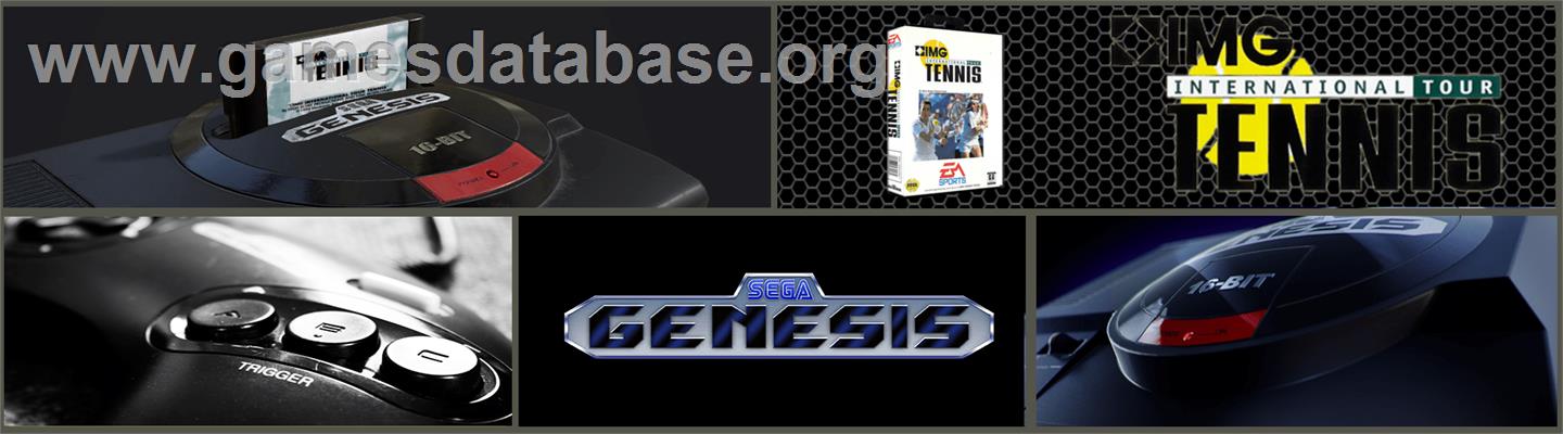 IMG International Tour Tennis - Sega Genesis - Artwork - Marquee