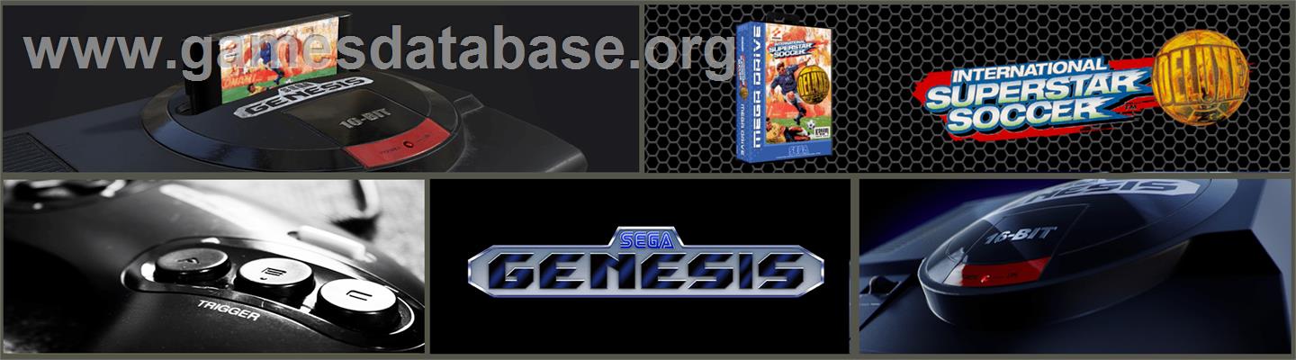 International Superstar Soccer Deluxe - Sega Genesis - Artwork - Marquee