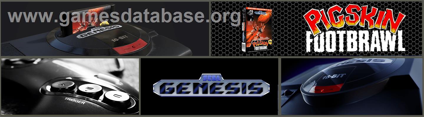 Jerry Glanville's Pigskin Footbrawl - Sega Genesis - Artwork - Marquee