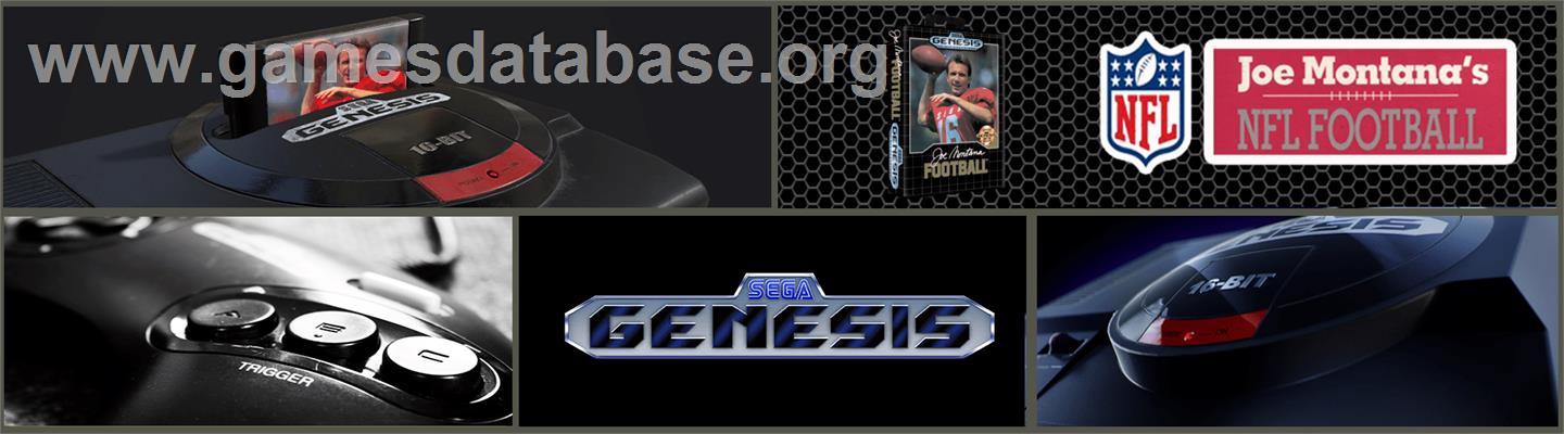 Joe Montana Football - Sega Genesis - Artwork - Marquee