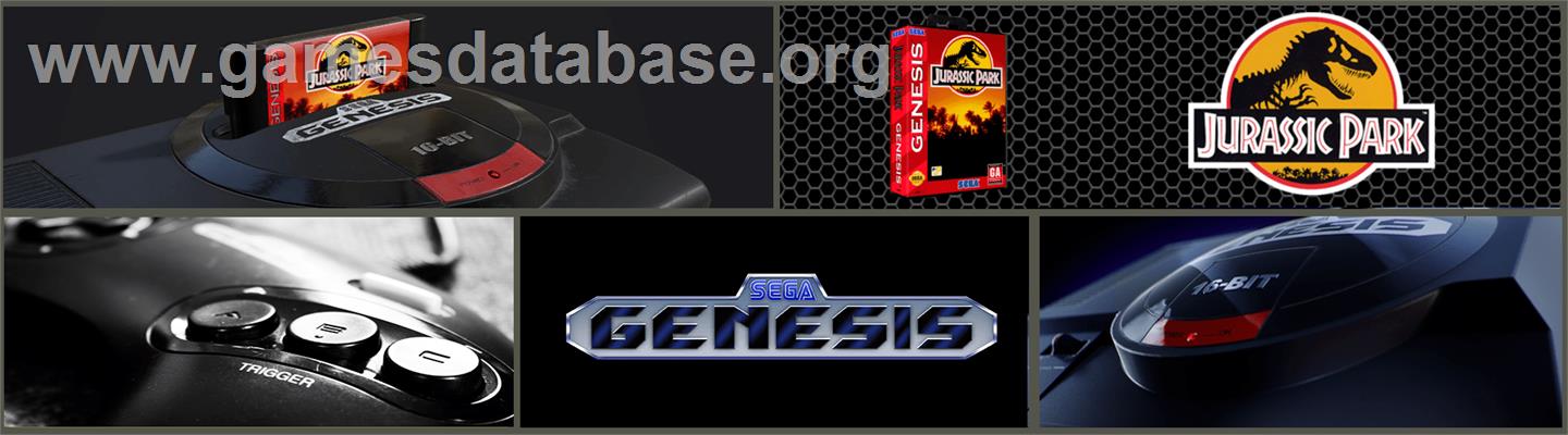 Jurassic Park - Sega Genesis - Artwork - Marquee