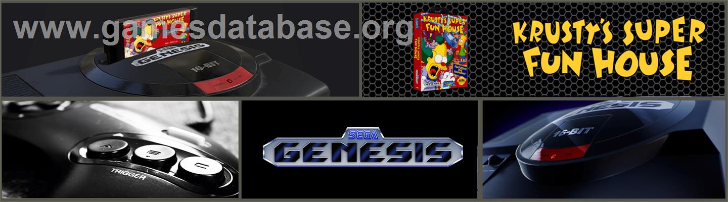 Krusty's Fun House - Sega Genesis - Artwork - Marquee