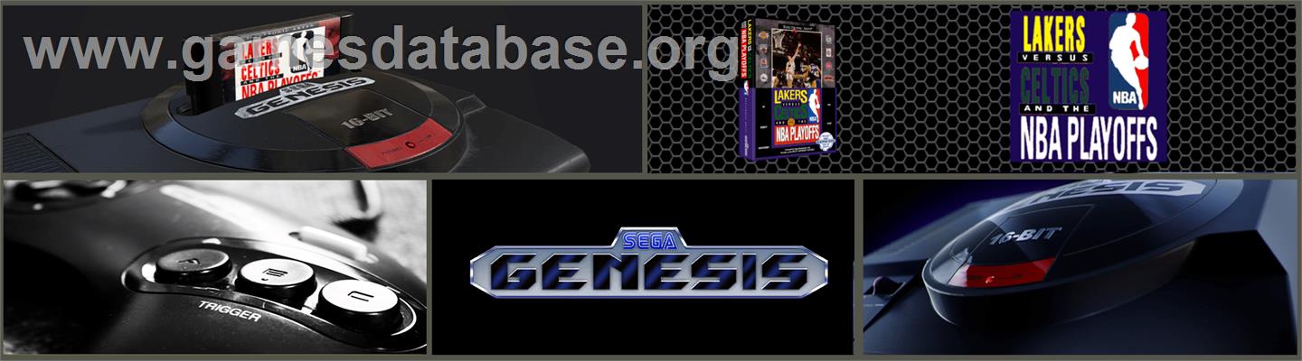 Lakers vs. Celtics and the NBA Playoffs - Sega Genesis - Artwork - Marquee