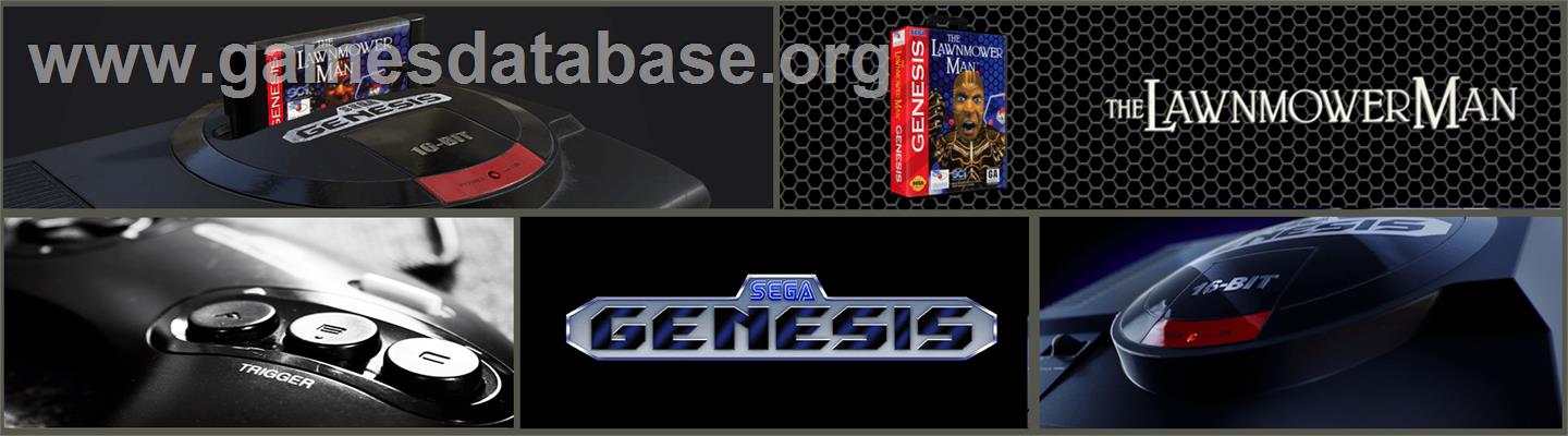 Lawnmower Man, The - Sega Genesis - Artwork - Marquee