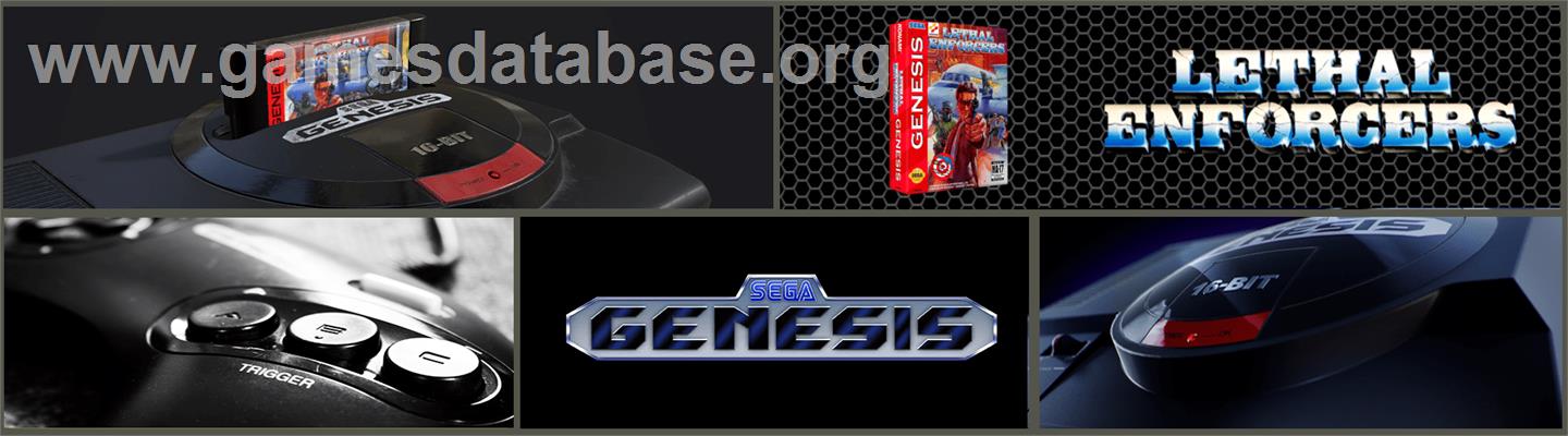 Lethal Enforcers - Sega Genesis - Artwork - Marquee