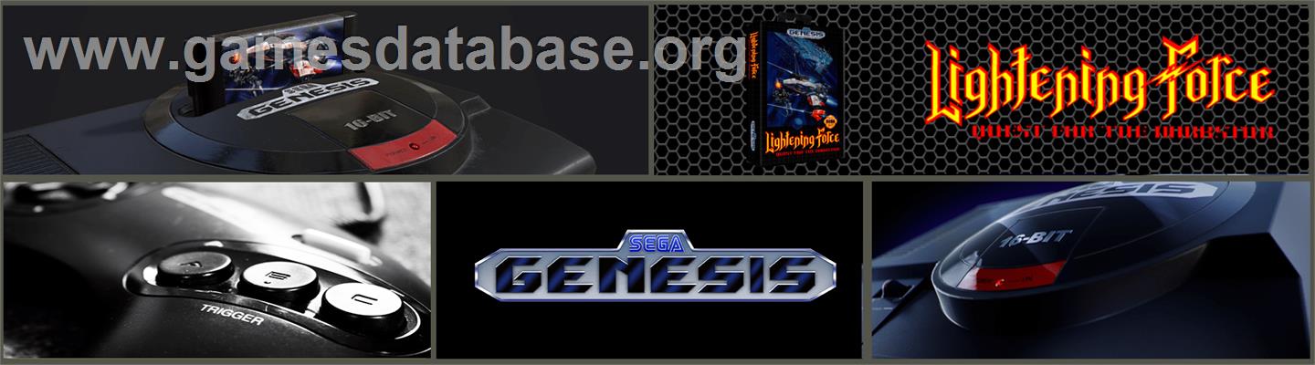 Lightning Force: Quest for the Darkstar - Sega Genesis - Artwork - Marquee