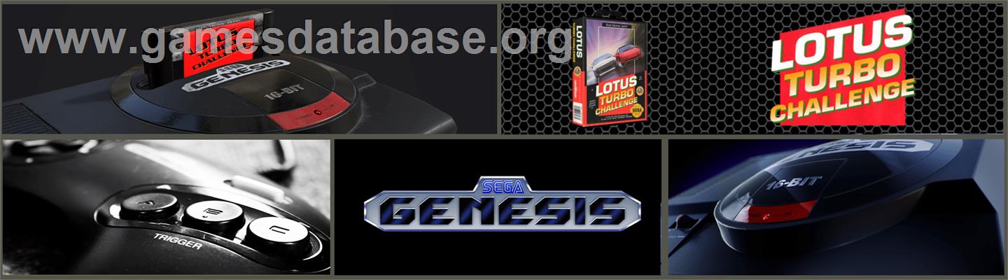 Lotus Turbo Challenge 2 - Sega Genesis - Artwork - Marquee
