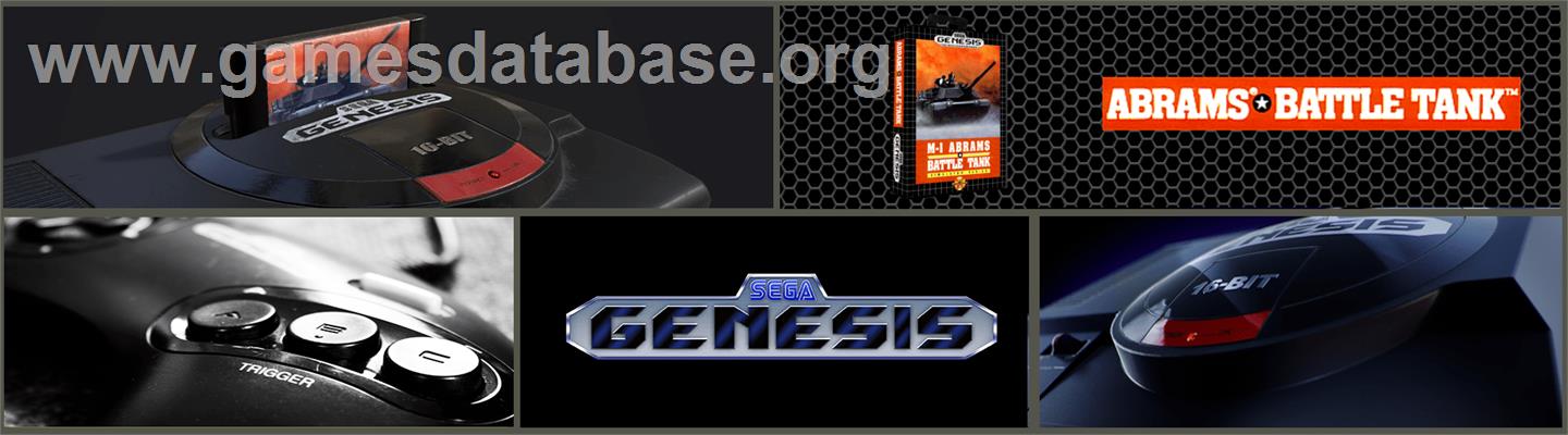 M-1 Abrams Battle Tank - Sega Genesis - Artwork - Marquee
