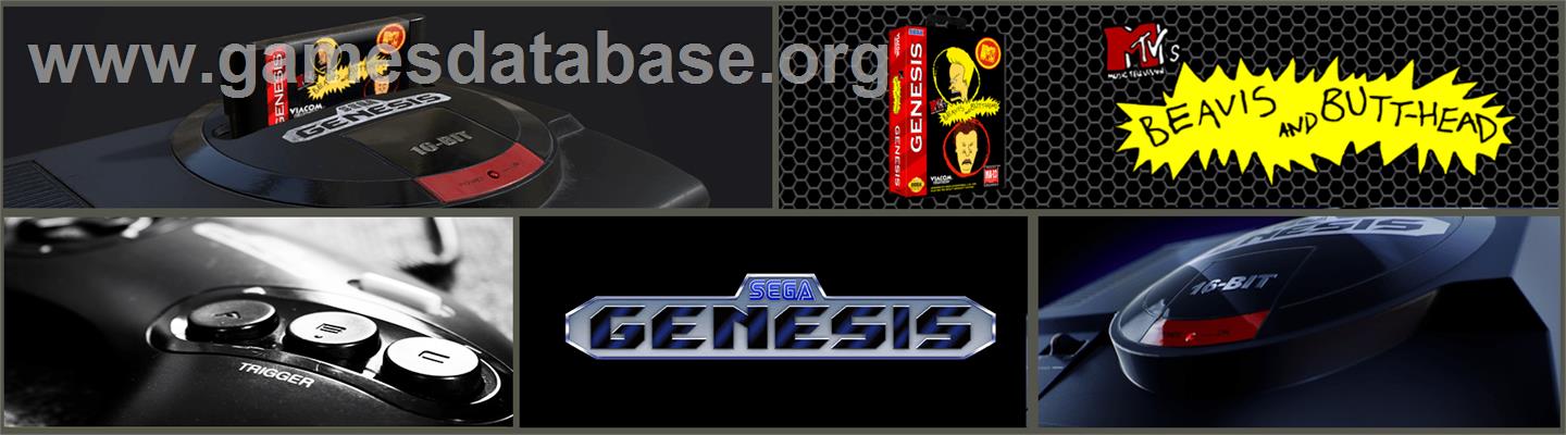 MTV's Beavis and Butthead - Sega Genesis - Artwork - Marquee