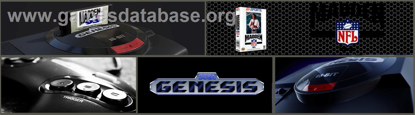 Madden NFL '94 - Sega Genesis - Artwork - Marquee