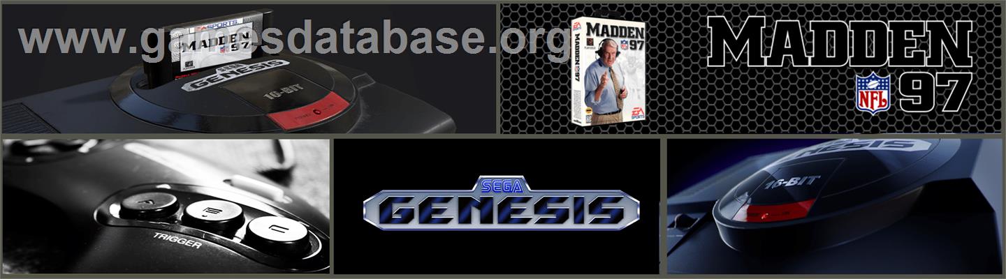 Madden NFL '97 - Sega Genesis - Artwork - Marquee