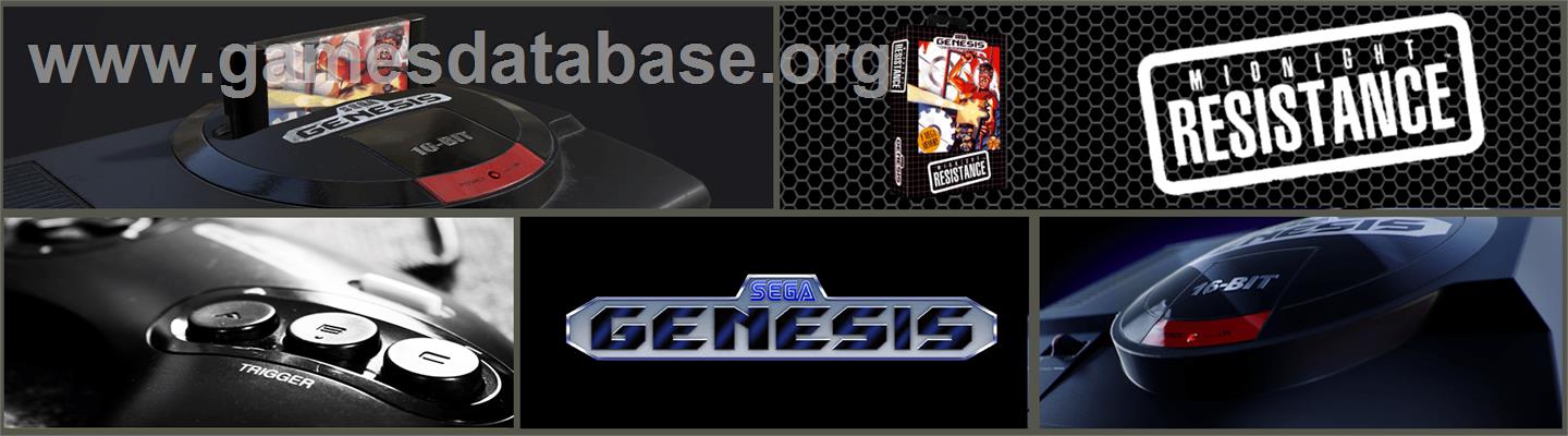 Midnight Resistance - Sega Genesis - Artwork - Marquee