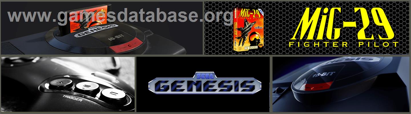 Mig-29 Fighter Pilot - Sega Genesis - Artwork - Marquee