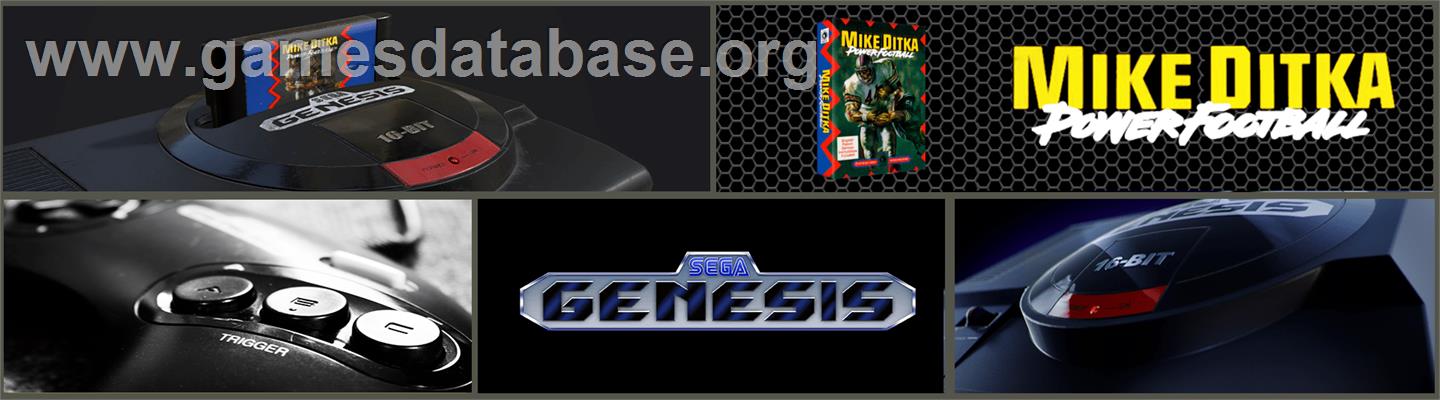 Mike Ditka Power Football - Sega Genesis - Artwork - Marquee