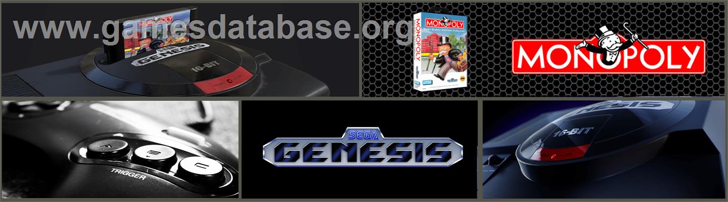Monopoly - Sega Genesis - Artwork - Marquee