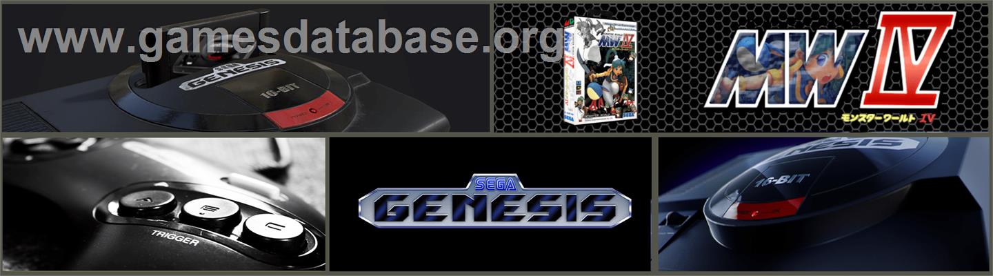 Monster World 4 - Sega Genesis - Artwork - Marquee