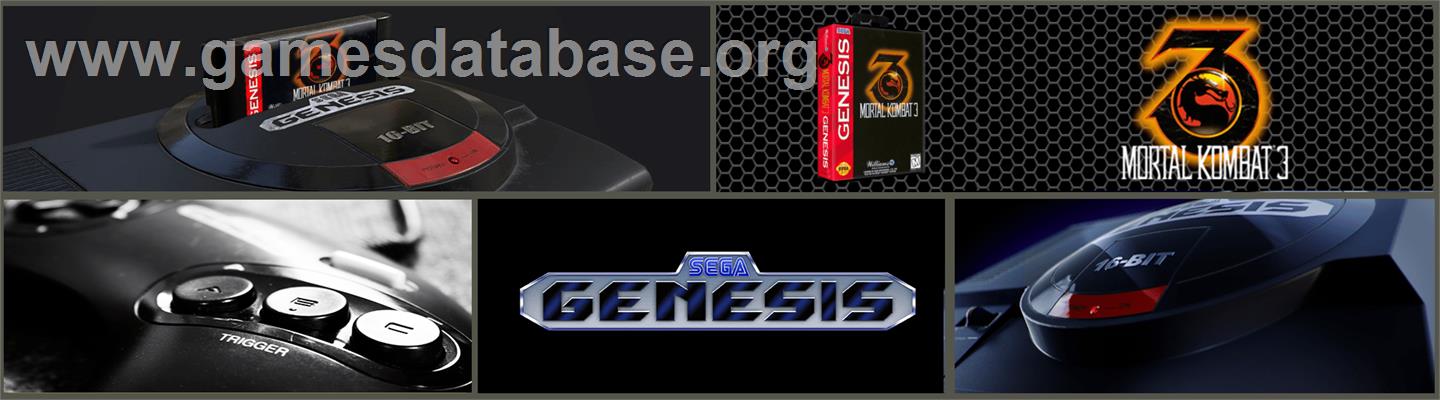 Mortal Kombat 3 - Sega Genesis - Artwork - Marquee