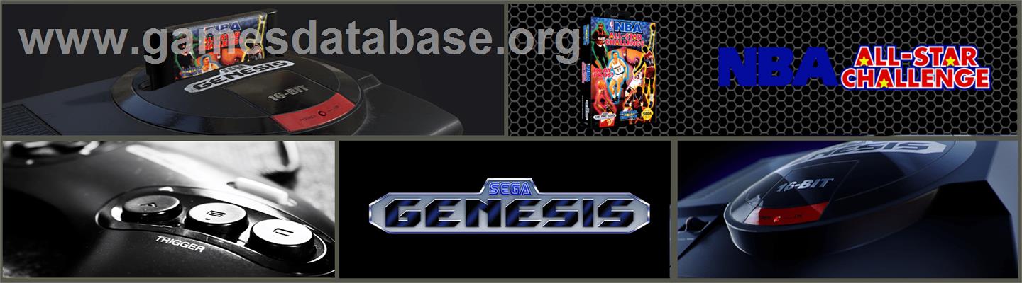 NBA All-Star Challenge - Sega Genesis - Artwork - Marquee