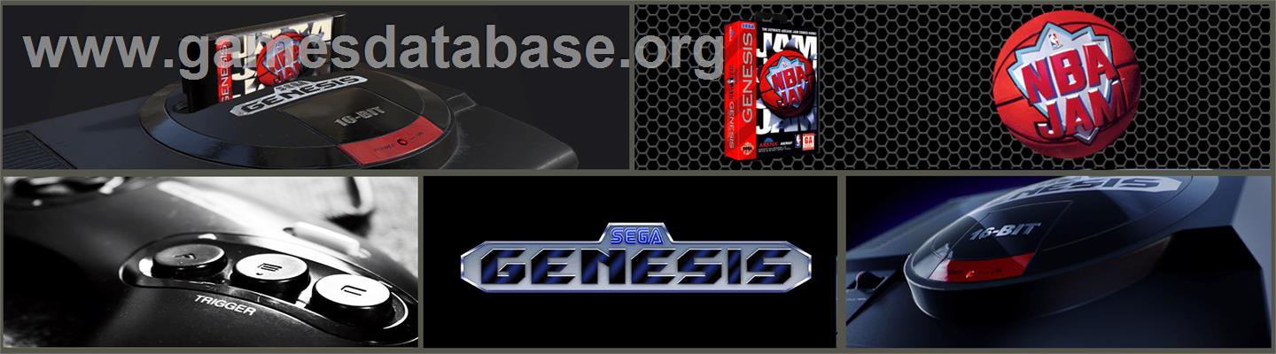 NBA Jam - Sega Genesis - Artwork - Marquee