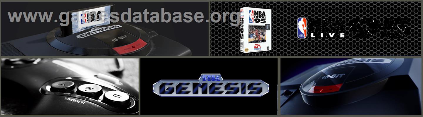 NBA Live '95 - Sega Genesis - Artwork - Marquee