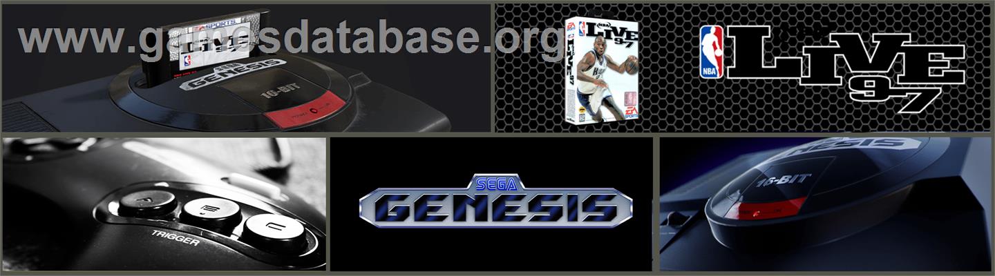 NBA Live '97 - Sega Genesis - Artwork - Marquee
