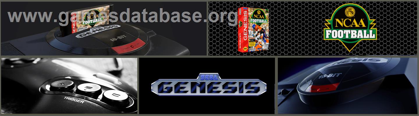 NCAA Football - Sega Genesis - Artwork - Marquee