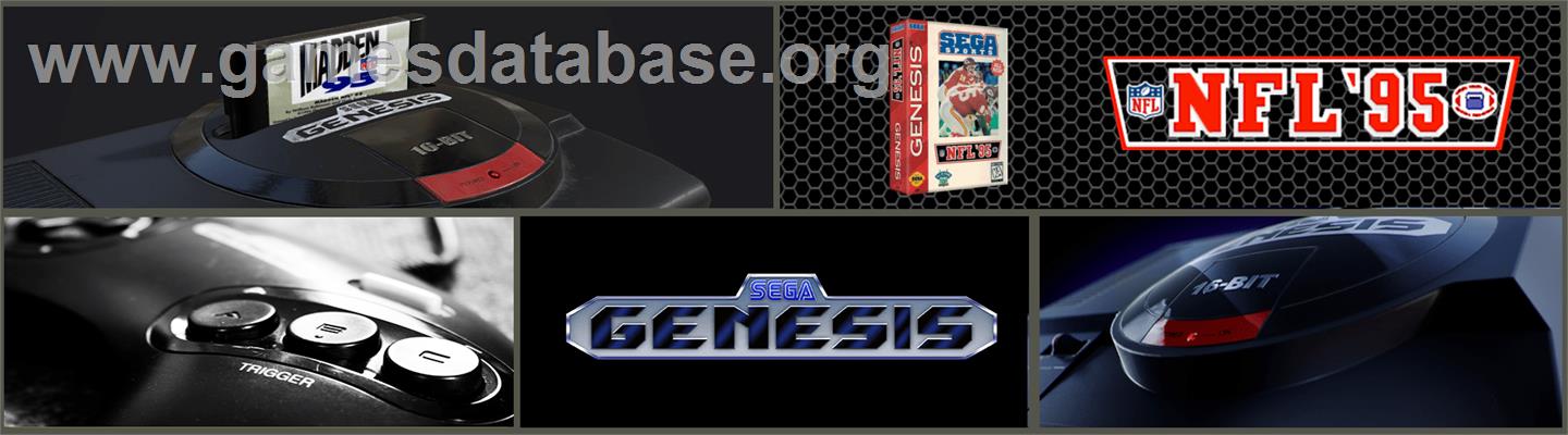 NFL '95 - Sega Genesis - Artwork - Marquee