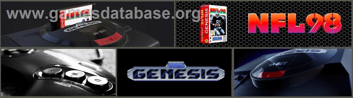 NFL 98 - Sega Genesis - Artwork - Marquee