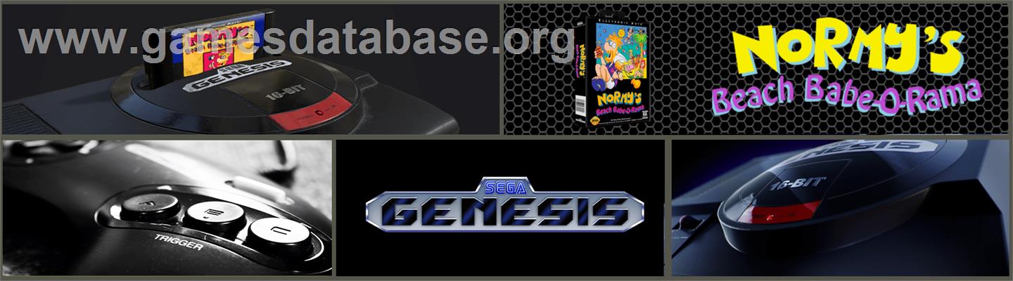 Normy's Beach Babe-O-Rama - Sega Genesis - Artwork - Marquee
