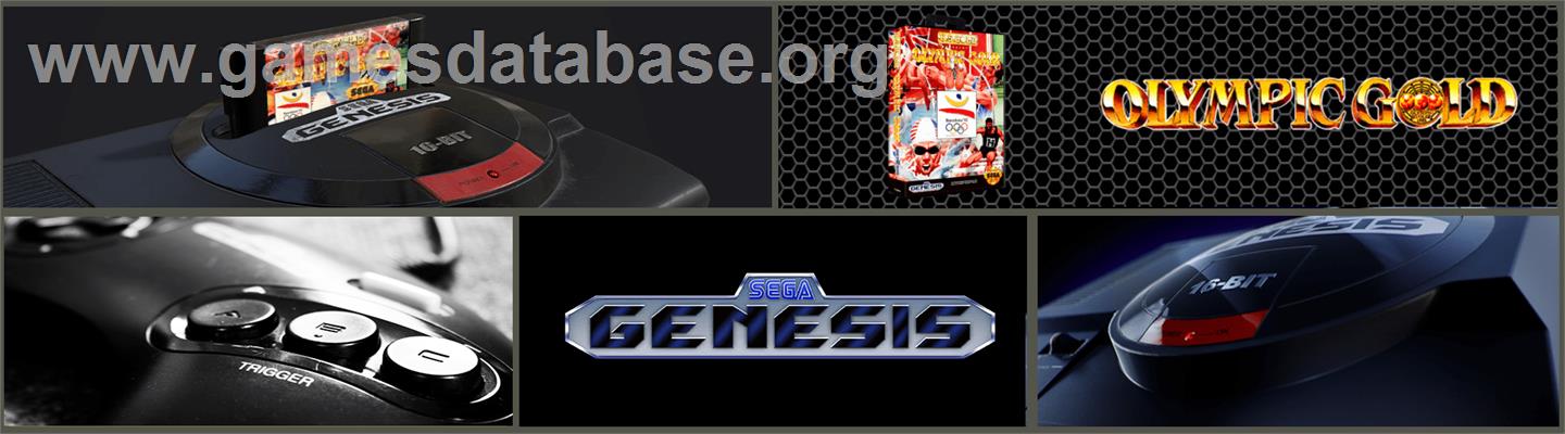 Olympic Gold: Barcelona '92 - Sega Genesis - Artwork - Marquee