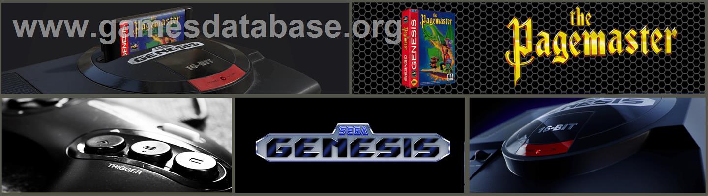 Pagemaster, The - Sega Genesis - Artwork - Marquee