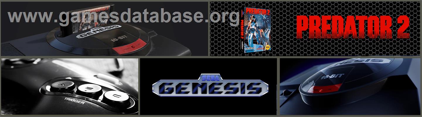 Predator 2 - Sega Genesis - Artwork - Marquee