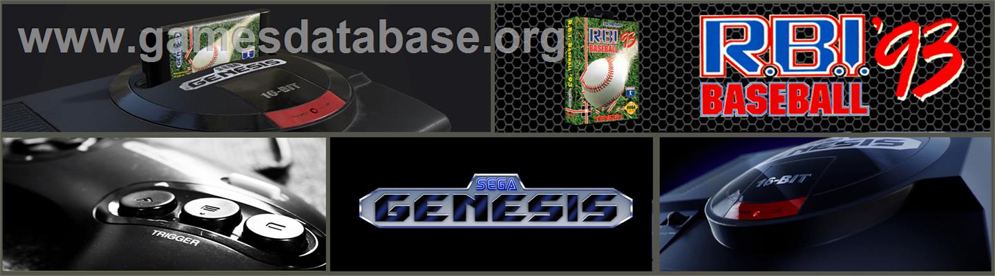 R.B.I. Baseball '93 - Sega Genesis - Artwork - Marquee