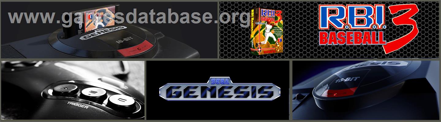 RBI Baseball 3 - Sega Genesis - Artwork - Marquee