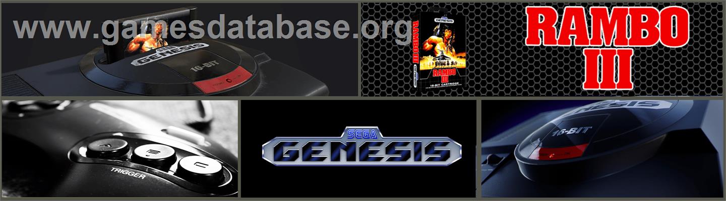Rambo III - Sega Genesis - Artwork - Marquee