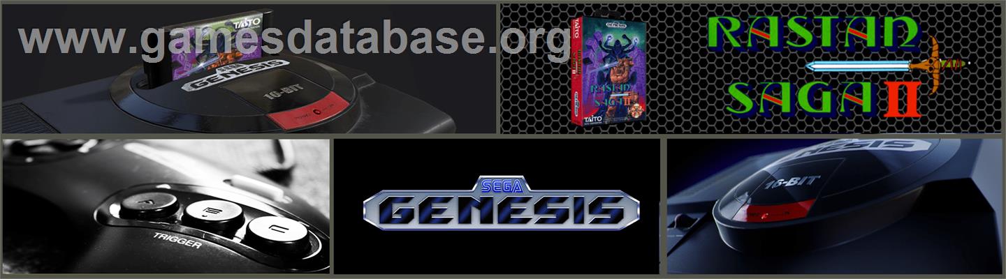 Rastan Saga 2 - Sega Genesis - Artwork - Marquee