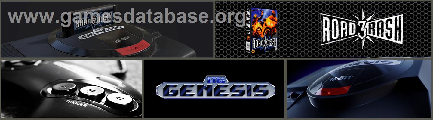 Road Rash 3: Tour De Force - Sega Genesis - Artwork - Marquee