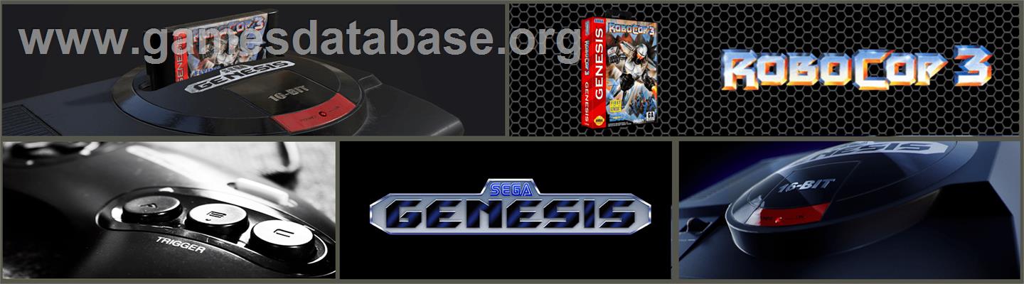 Robocop 3 - Sega Genesis - Artwork - Marquee