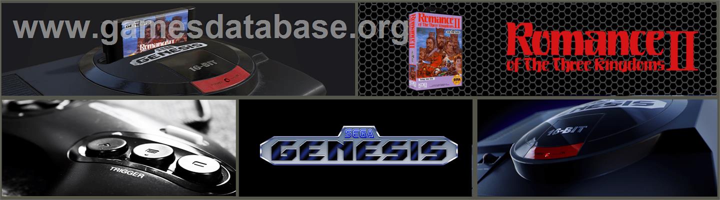 Romance of the Three Kingdoms 2 - Sega Genesis - Artwork - Marquee