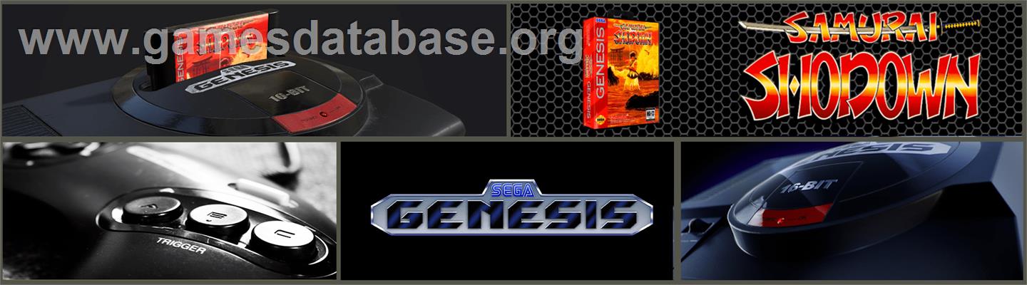 Samurai Shodown / Samurai Spirits - Sega Genesis - Artwork - Marquee