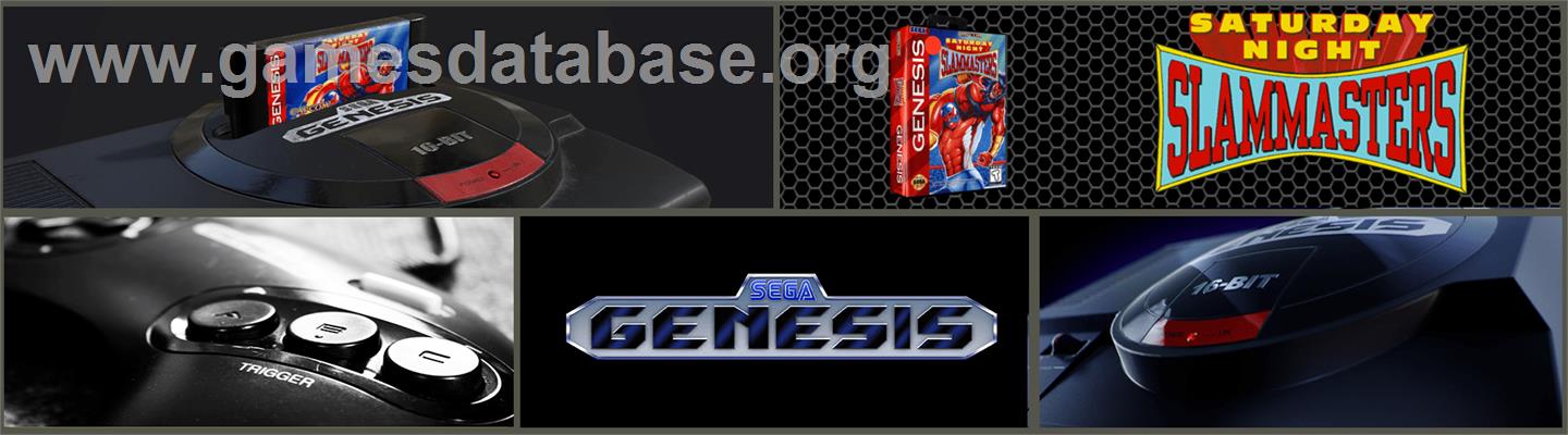 Saturday Night Slam Masters - Sega Genesis - Artwork - Marquee