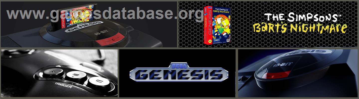 Simpsons, The: Bart's Nightmare - Sega Genesis - Artwork - Marquee