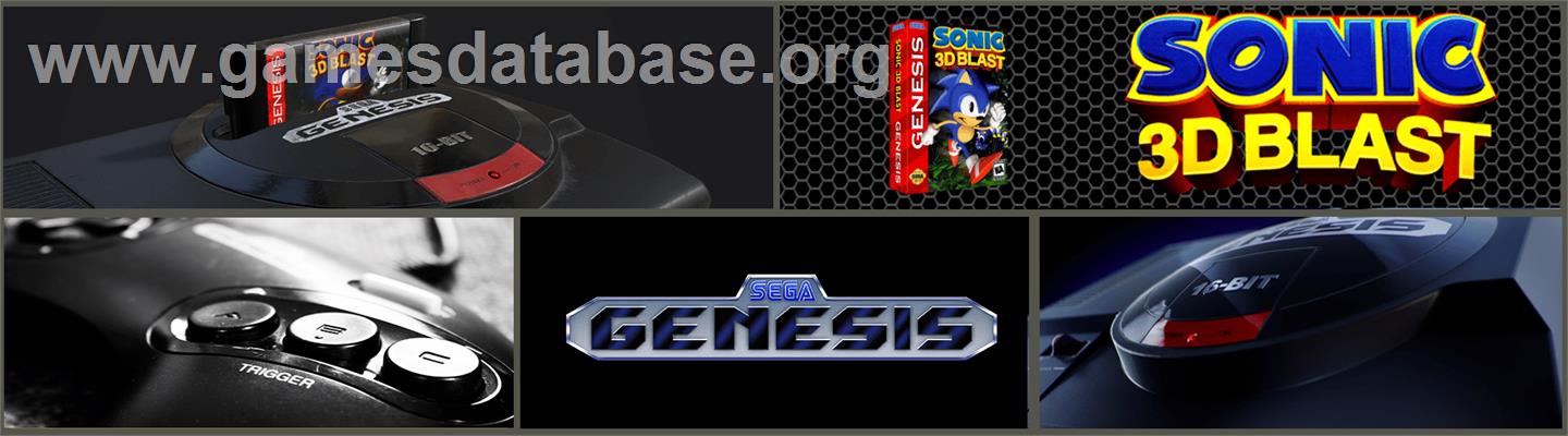 Sonic 3D Blast - Sega Genesis - Artwork - Marquee